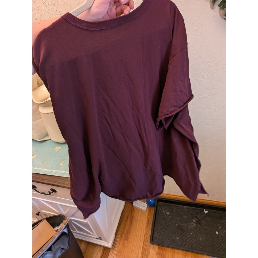 Torrid Womens Plus Size 5 Burgundy Floral Skull Graphic Relaxed Fit T-Shirt - Picture 3 of 3